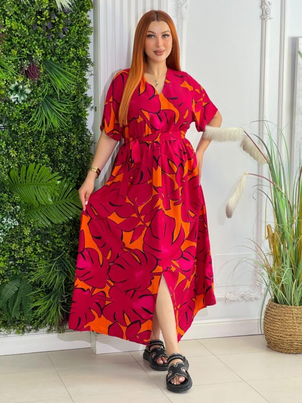 Robe Twinkie Fibranne – Rouge & Orange