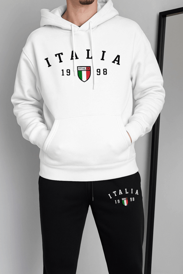 Ensemble homme Italia sweatshirt à Capuche 100% coton + pantalon