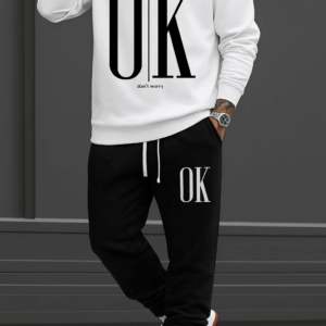 Ensemble Homme It’s OK Don’t Worry – Blanc  (Ref B5)