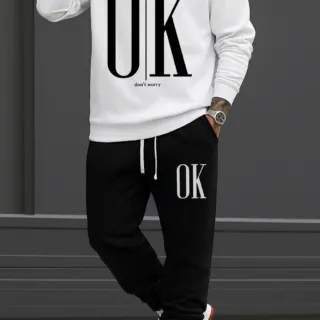 Ensemble Homme It’s OK Don’t Worry – Blanc  (Ref B5)