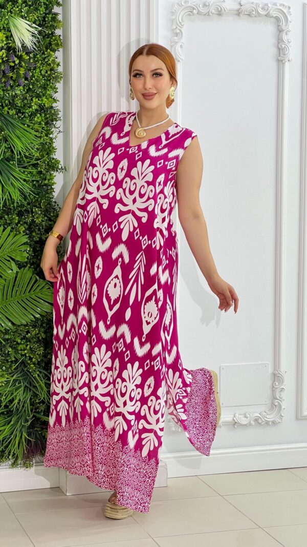 Robe Twinkie Fibranne – Rose Fuchsia & Blanc