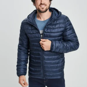 Doudoune avec capuche – Bleu marine