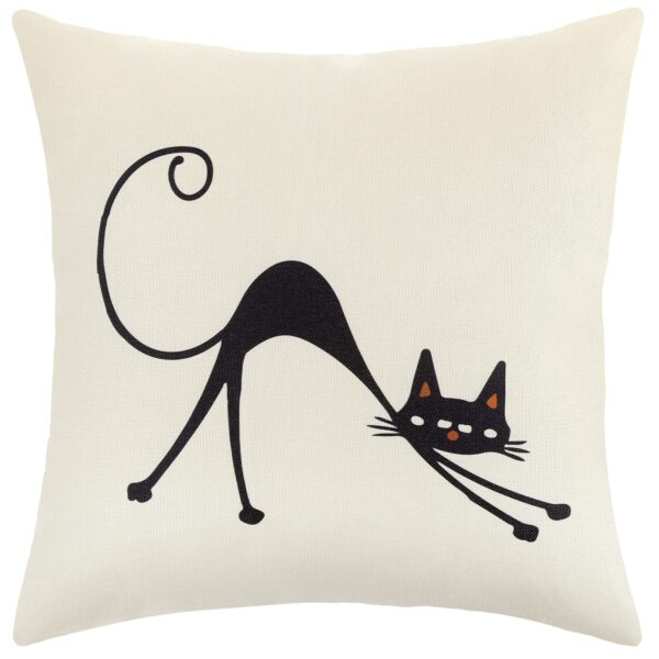 Lot de 4 housses de coussins pour canapé – Couple de chats