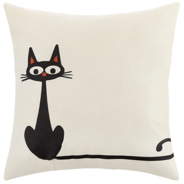Lot de 4 housses de coussins pour canapé – Couple de chats