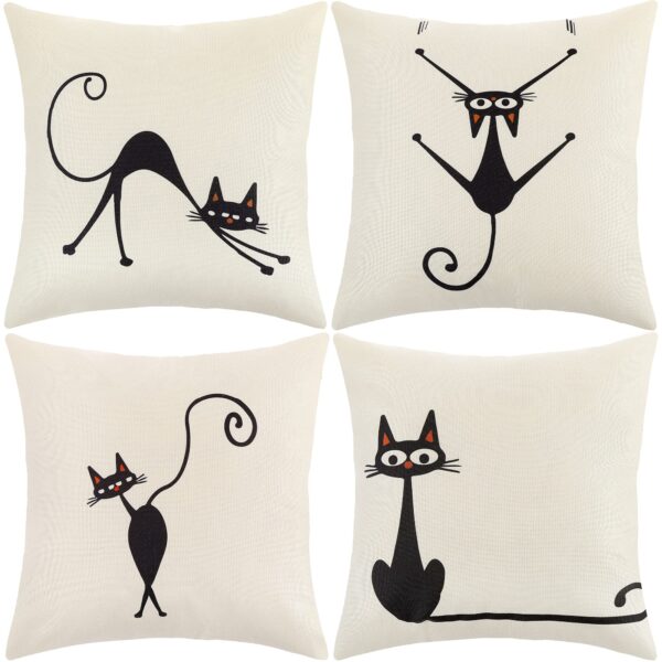 housses de coussin pour canapé chats de couple