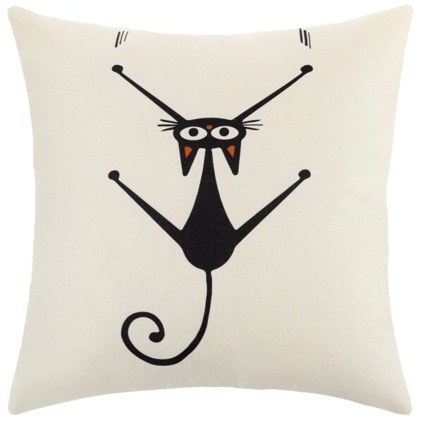 Lot de 4 housses de coussins pour canapé – Couple de chats