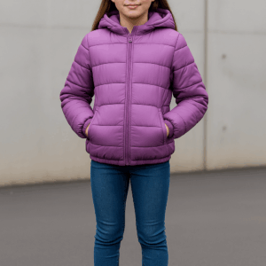 Doudoune à capuche Violet enfants