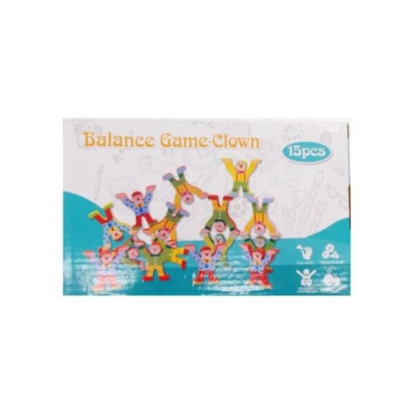Jeux d'équilibre clown en bois