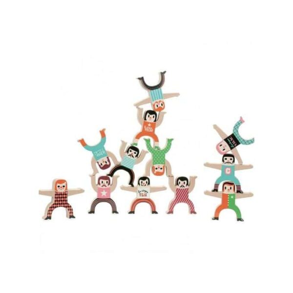 Jeux d'équilibre clown en bois