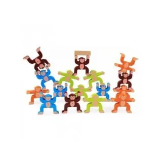 Jeux d'équilibre clown en bois