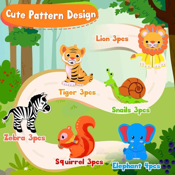 Puzzles animaux en bois pour garçons et filles