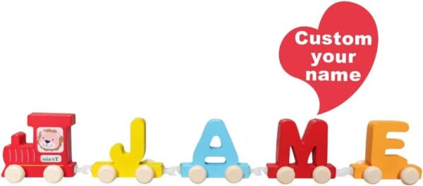 Jouet de train de lettres en bois
