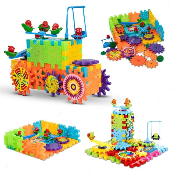 Ensemble de jouets de construction à engrenages motorisés