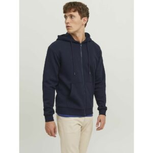 Gilet en molleton à capuche bleu marine