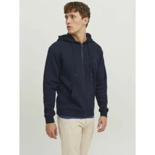 Gilet en molleton à capuche bleu marine