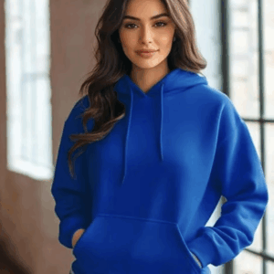 Sweat a capuche bleu roi