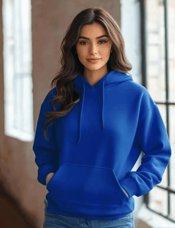 Sweat a capuche bleu roi