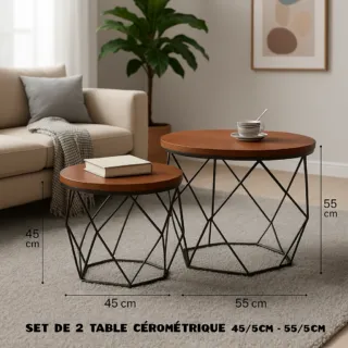 Set de 2 table