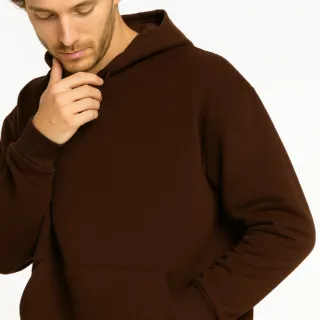 sweat à capuche marron