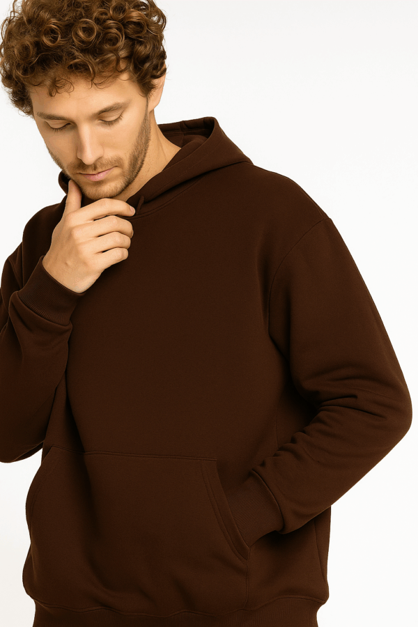 sweat à capuche marron