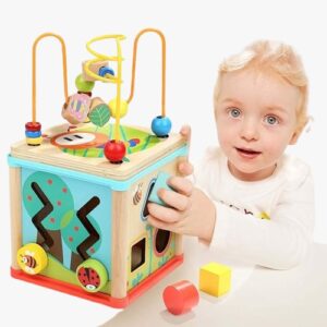 Cube d'activité en bois 5 EN 1