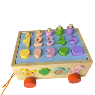 Jouets camion trieur de forme éducatifs en bois