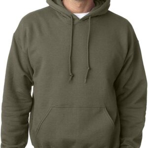 Sweat à capuche homme vert militaire confortable