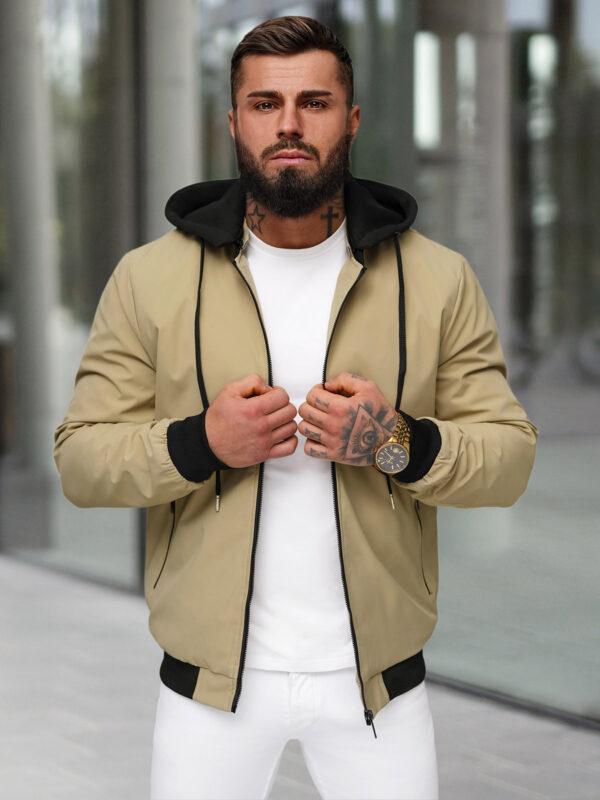 Gilet avec capuche beige