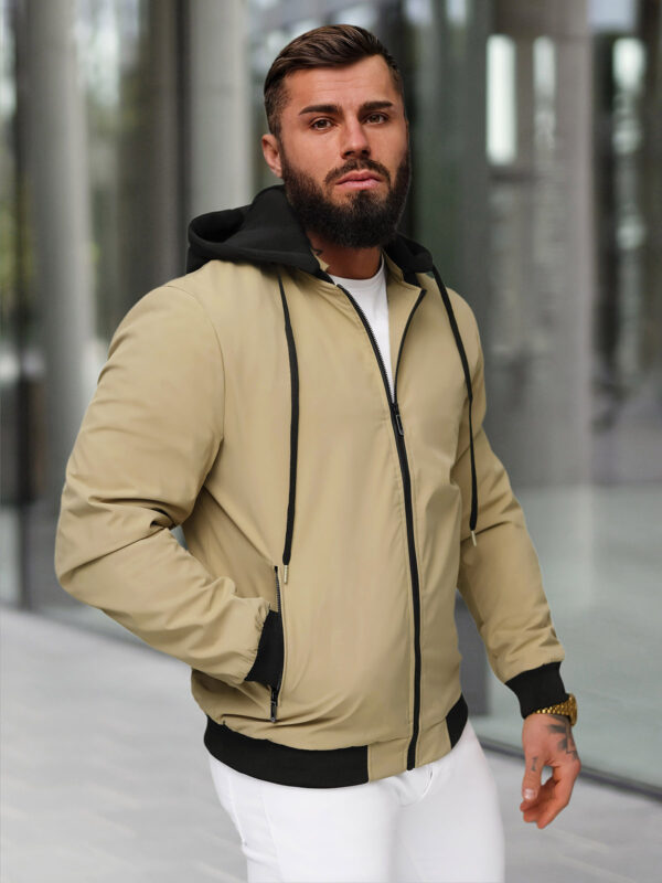 Gilet avec capuche beige