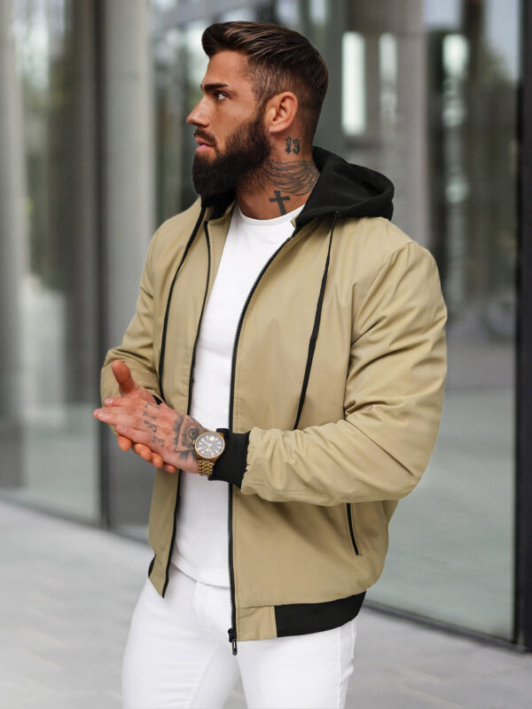 Gilet avec capuche beige
