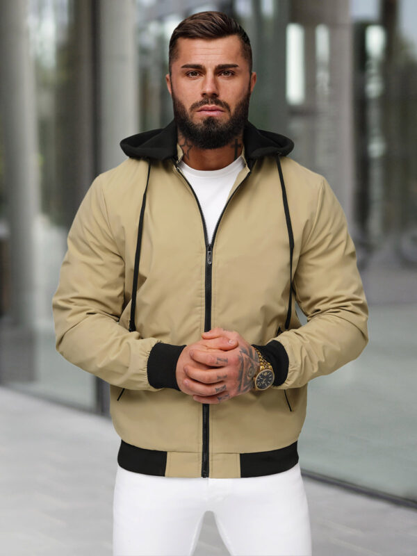 Gilet avec capuche beige