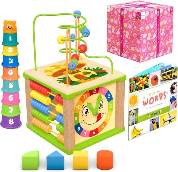 Cube d'activité en bois 5 EN 1