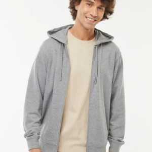 Gilet en molleton à capuche gris unisexe
