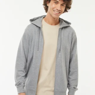 Gilet en molleton à capuche gris unisexe