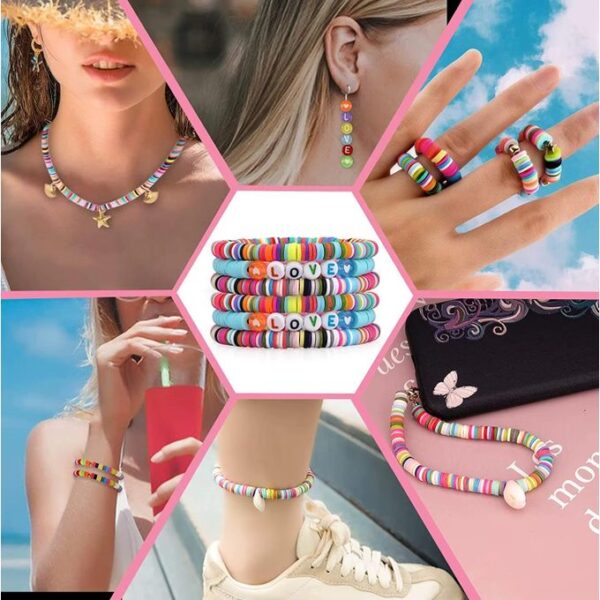 Boite de perles pour enfants, pour la fabrication de bijoux bracelets