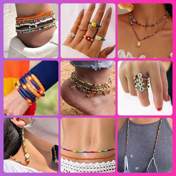 Boite de perles pour enfants, pour la fabrication de bijoux bracelets