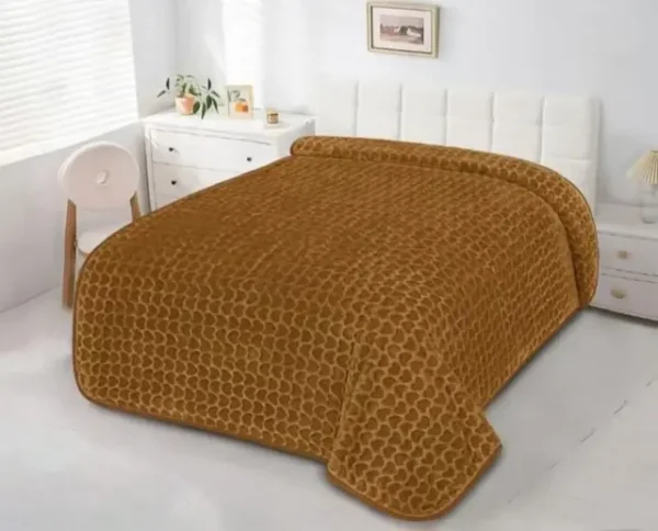 Couverture JAUNE MOUTARDE 1,5 Place (160 cm x 220 cm) AJ5