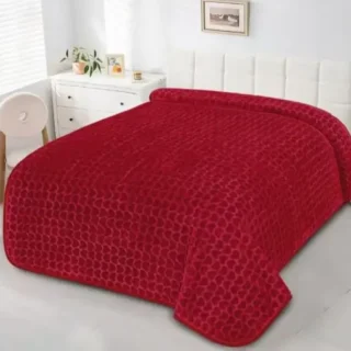 Couverture ROUGE 1,5 Place (160 cm x 220 cm) AJ6