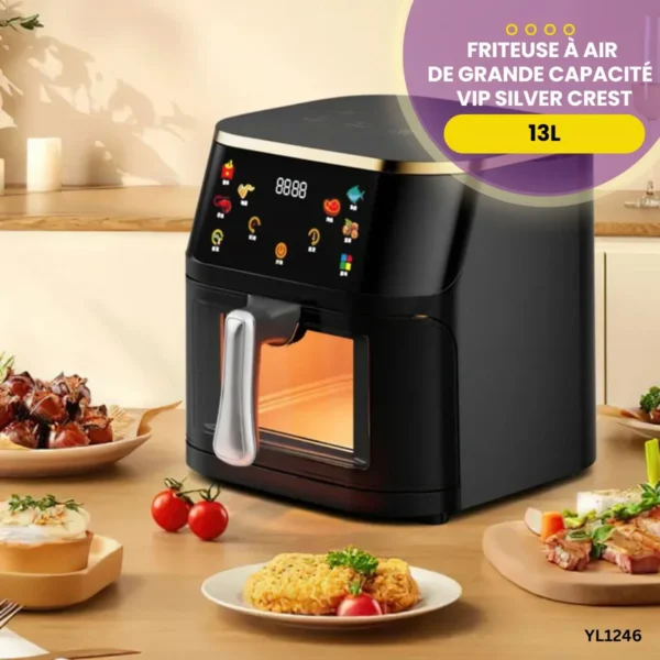 Friteuse à air SilverCrest 13L – 3000W avec écran digital