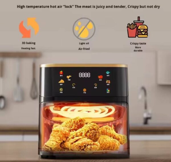 Friteuse à air SilverCrest 13L – 3000W avec écran digital