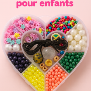 Boite de perles pour enfants, pour la fabrication de bijoux bracelets
