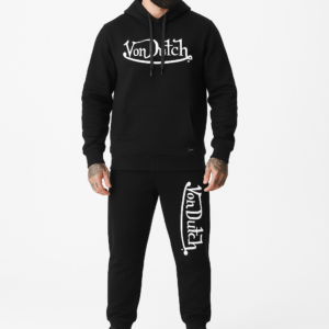 Ensemble Von Dutch Homme – Hoodie & Pantalon Molleton Noir