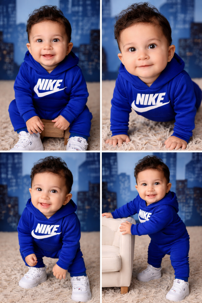Survêtement bébé bleu à capuche