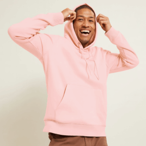 Sweat à capuche uni - Pink baby