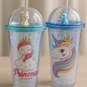 Gobelet isotherme Licorne bleue – 450 ml