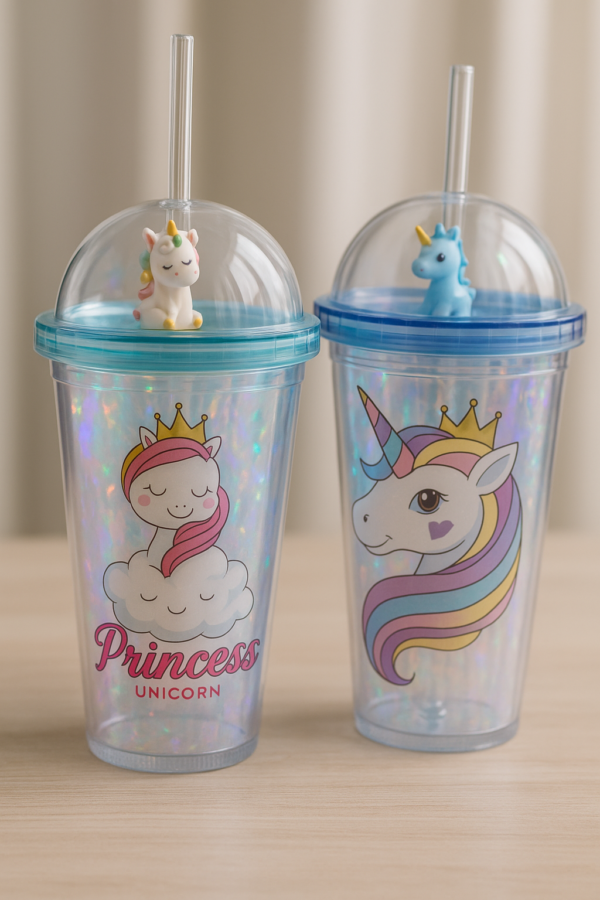 Gobelet isotherme Licorne bleue – 450 ml