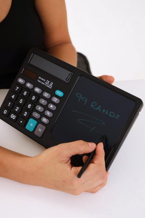 Calculatrice + Bloc-Notes LCD 7″