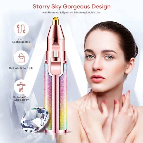 Tondeuse Sourcils & Visage 2-en-1 Rechargeable