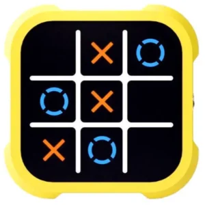 Jeu électronique Tic-Tac-Toe (XO) – Écran tactile (Jaune)