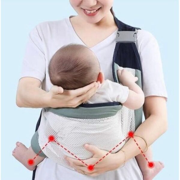 Sac porte-bébé ergonomique et respirant, écharpe de portage pour confort parental3